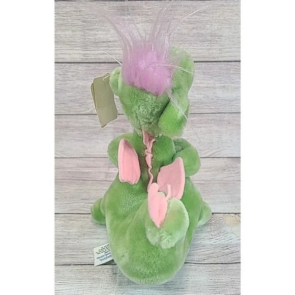Vintage Disney Store Pete's Dragon Plush Elliot Stuffed Animal Green 10" 1970's - Picture 4 of 7